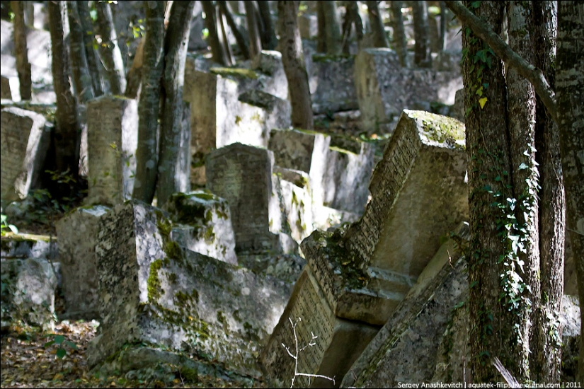 La antigua Caraítas cementerio en Iosafatovoj valle La antigua Caraítas cementerio en Iosafatovoj valle