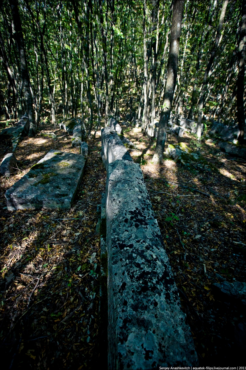 The ancient Karaite cemetery in Iosafatovoj valley