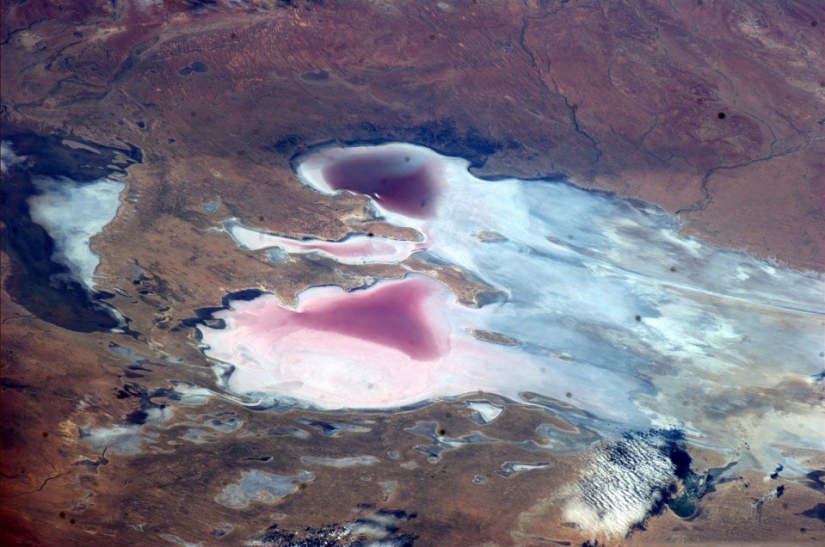 The earth in the lens astronaut Paolo Nespoli