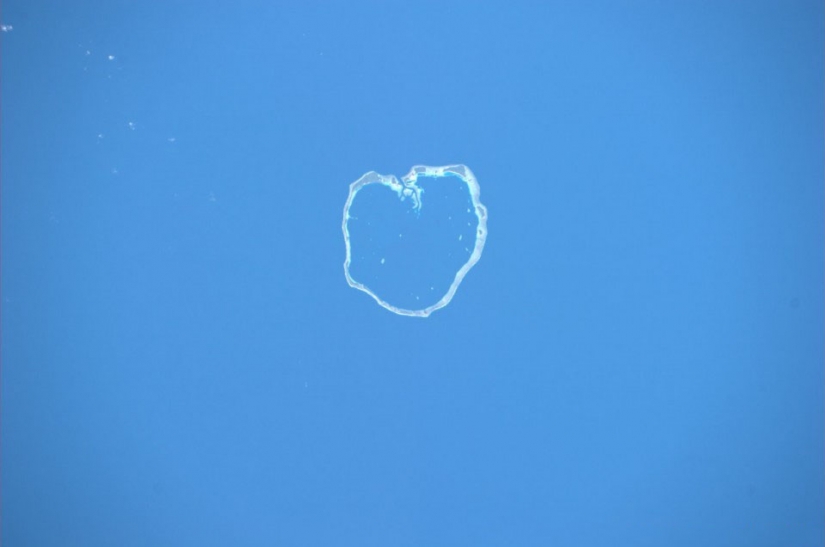 The earth in the lens astronaut Paolo Nespoli