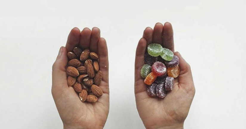 Amnesty chips: the blogger clearly showed that healthy and unhealthy food one calorie