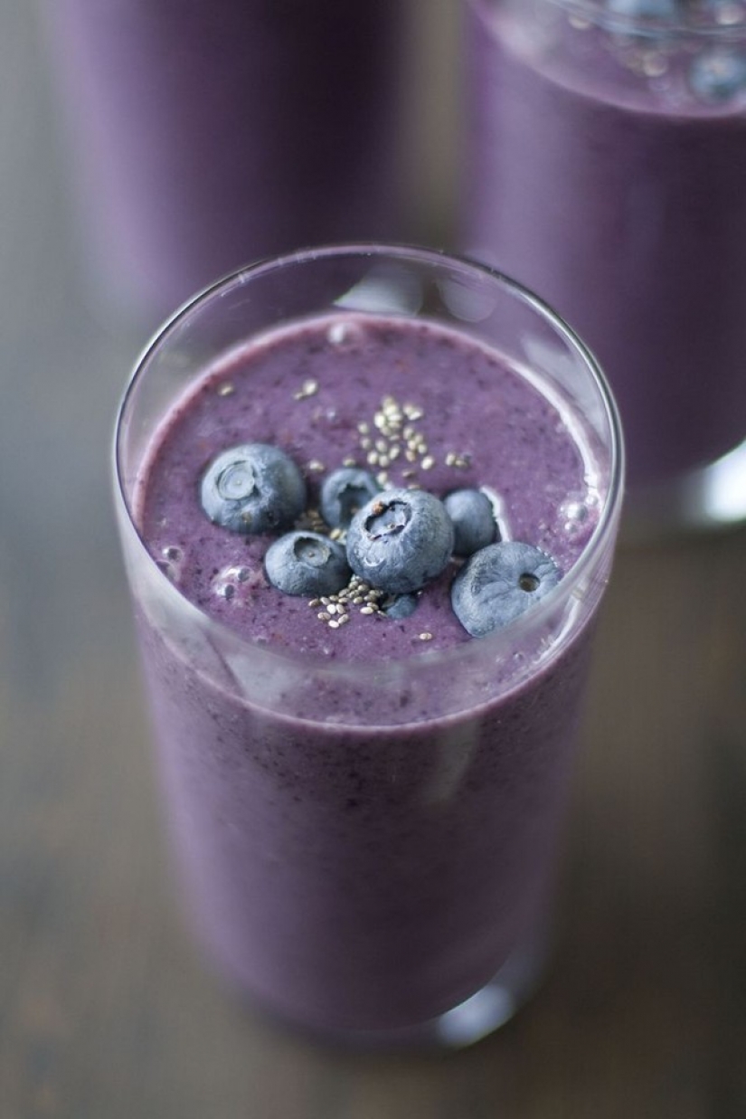 10 delicious and refreshing smoothies, in which there 200 calories