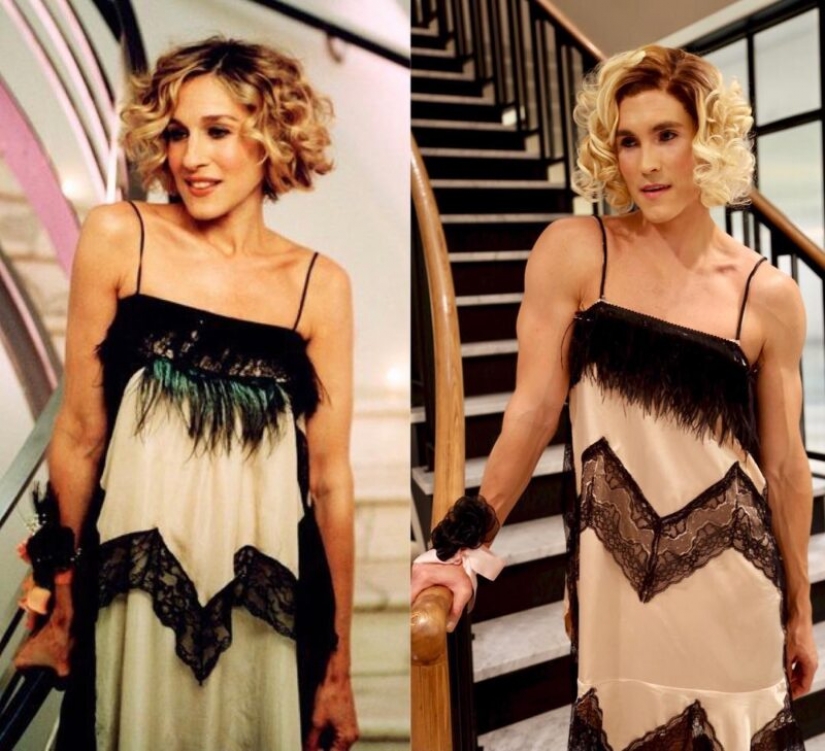 15 fotos de el hombre que expertamente recrea las imágenes de Carrie Bradshaw 15 fotos de el hombre que expertamente recrea las imágenes de Carrie Bradshaw