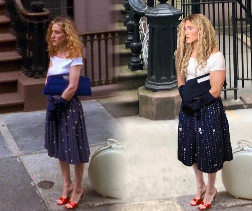 15 fotos de el hombre que expertamente recrea las imágenes de Carrie Bradshaw 15 fotos de el hombre que expertamente recrea las imágenes de Carrie Bradshaw