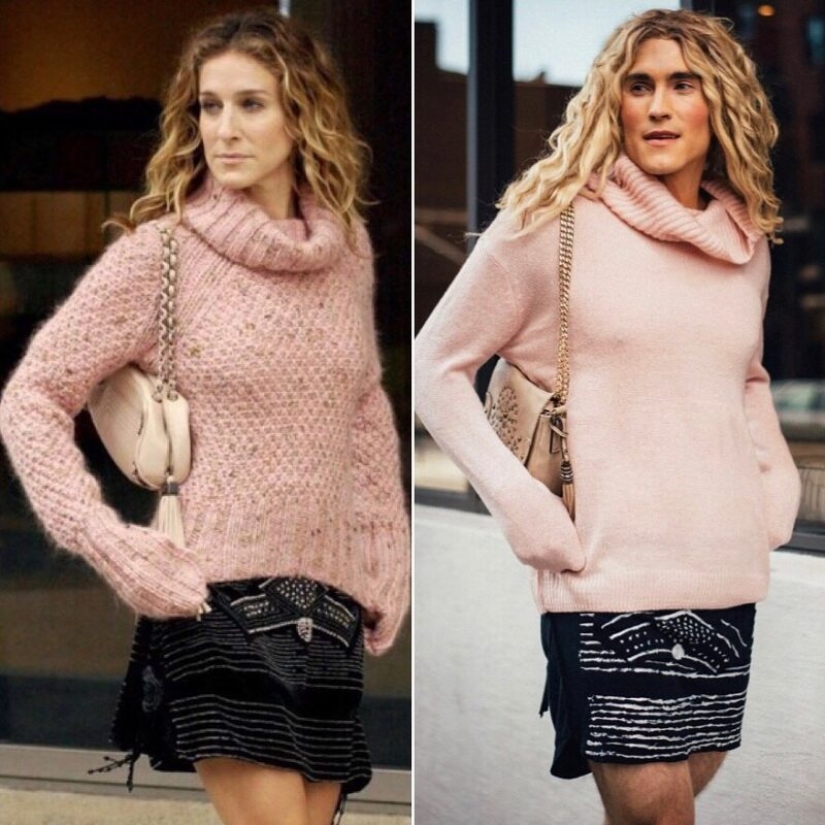 15 fotos de el hombre que expertamente recrea las imágenes de Carrie Bradshaw 15 fotos de el hombre que expertamente recrea las imágenes de Carrie Bradshaw