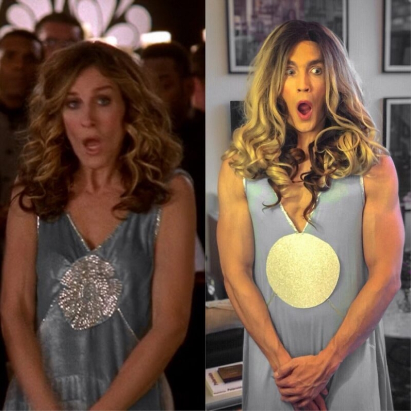 15 fotos de el hombre que expertamente recrea las imágenes de Carrie Bradshaw 15 fotos de el hombre que expertamente recrea las imágenes de Carrie Bradshaw