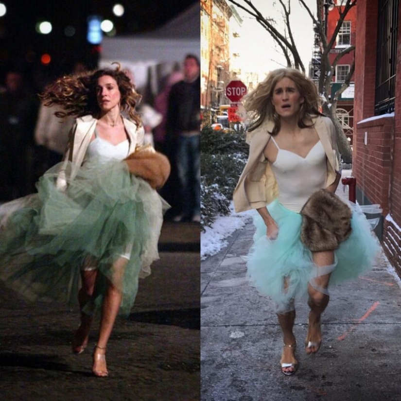 15 photos of the man who expertly recreates the images of Carrie Bradshaw 15 photos of the man who expertly recreates the images of Carrie Bradshaw