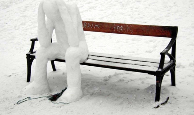 20 ejemplos de lo que, más allá de muñeco de nieve, usted puede esculpir de nieve