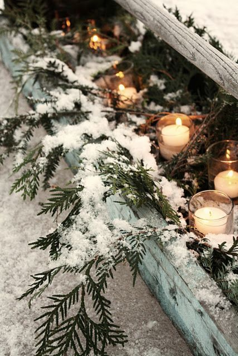 20 ideas on how to decorate a balcony for the New Year