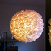 21 la idea de la fabricación de lámparas y candelabros de objetos de la vida cotidiana