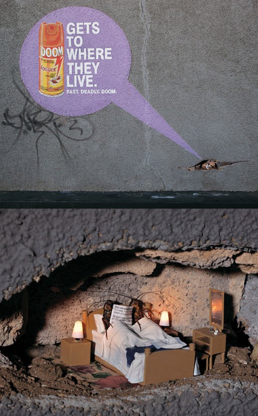25 examples of brilliant ads, perfectly inscribed in the urban jungle