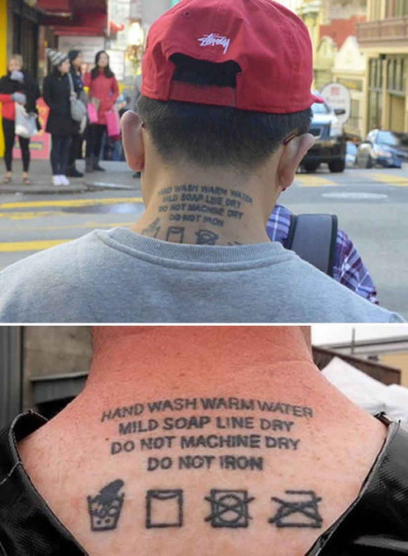 8 tatuajes-instrucciones, que pueden ser útiles a los demás