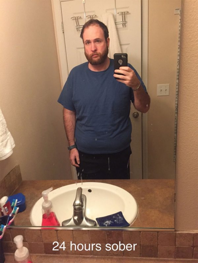 A former alcoholic showed as changed over the 3 years of sobriety, and the result is impressive!