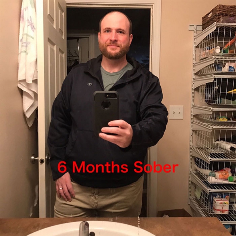 A former alcoholic showed as changed over the 3 years of sobriety, and the result is impressive!