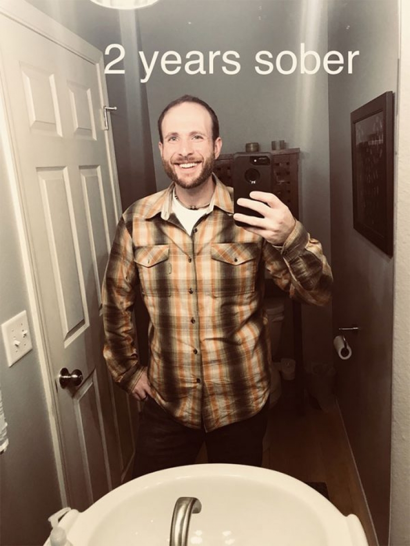 A former alcoholic showed as changed over the 3 years of sobriety, and the result is impressive!