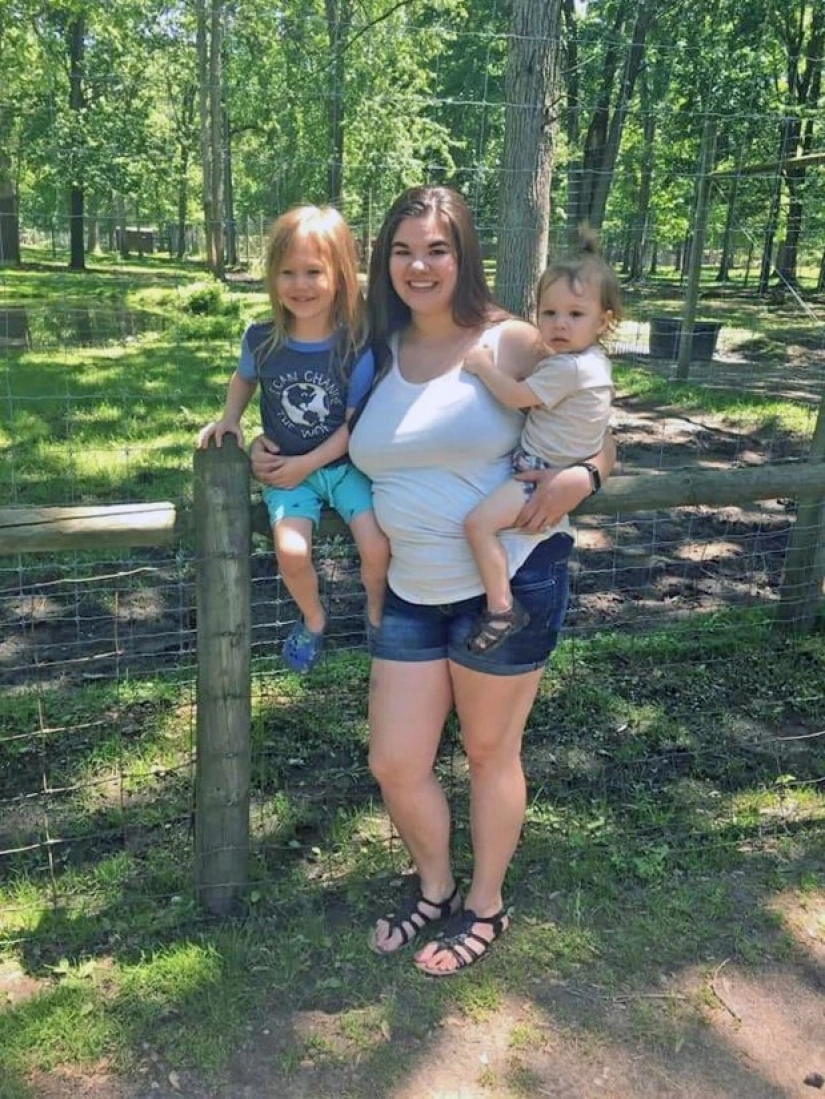 A special relationship: a mother feeds her five year old son three times a day