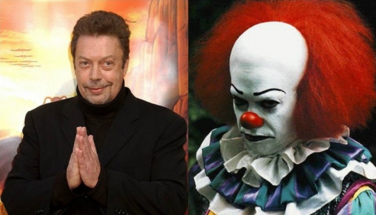 Actors from horror films with makeup and without