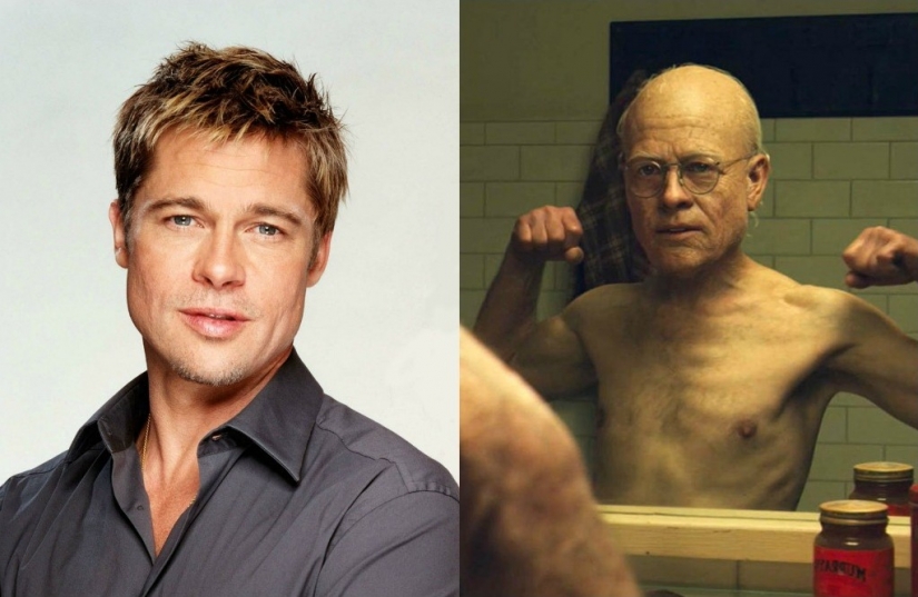 Actors from horror films with makeup and without Actors from horror films with makeup and without