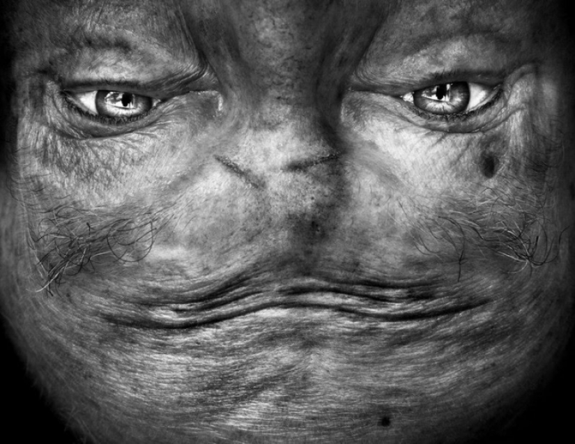 Aliens among us: the upturned face, which resembles an alien