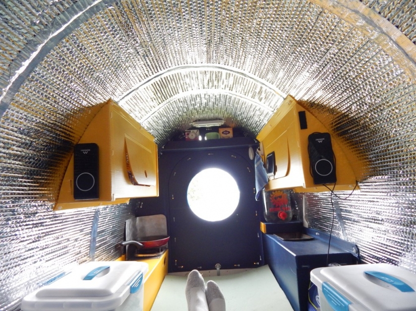 American many years of traveling in the tiny cabin he had built with his own hands