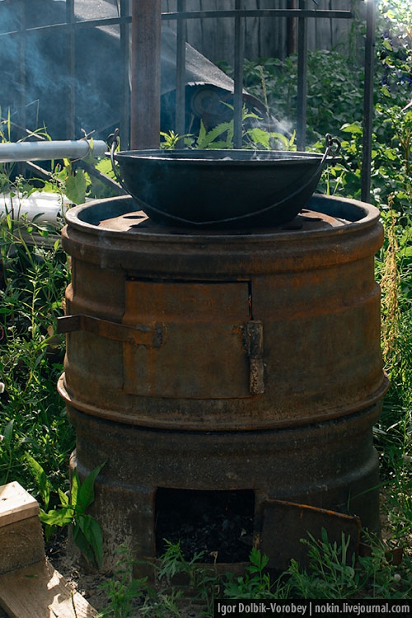 An alternative to barbecue: cook on a campfire