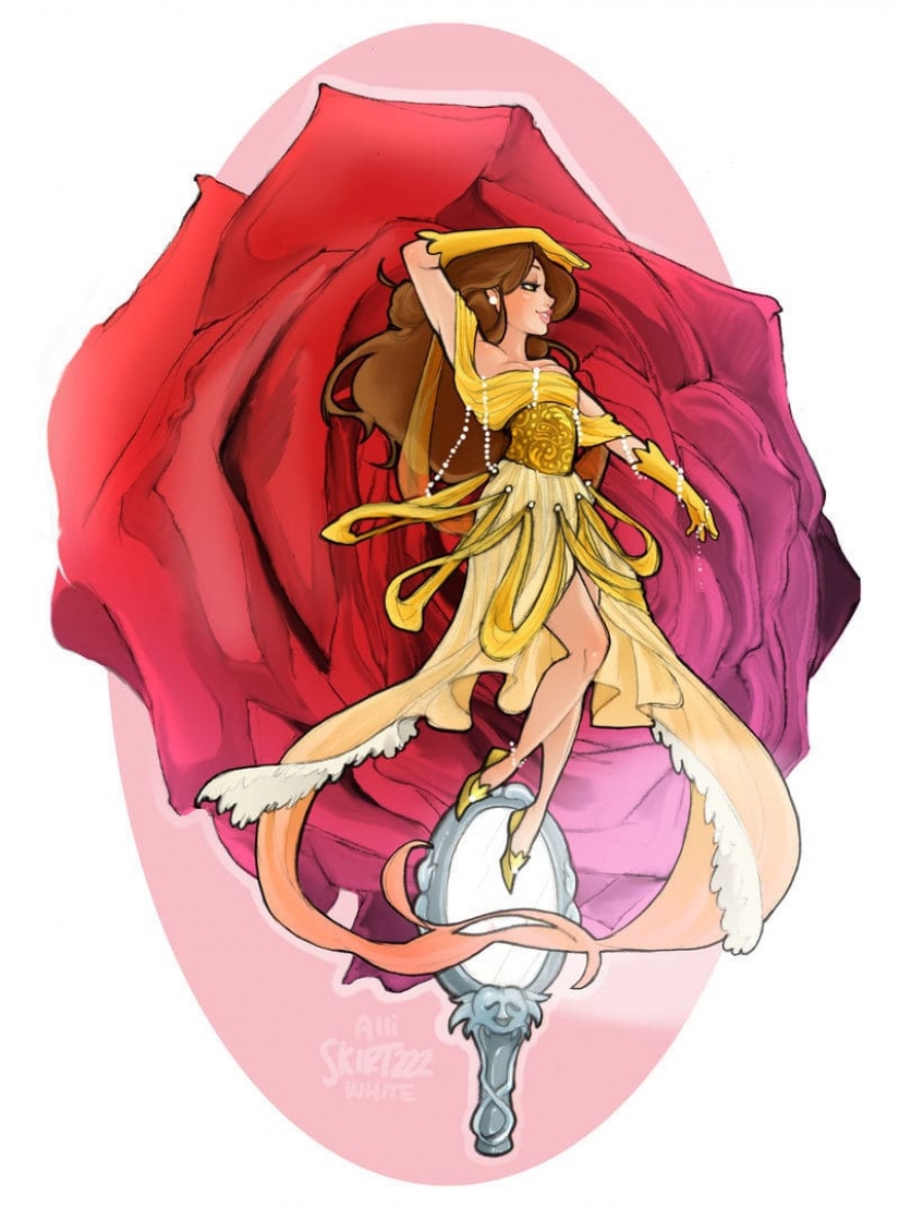 Artillero de la Nieve blanca, Berserker Pocahontas y otros la belleza de disney en la forma en que los personajes del juego