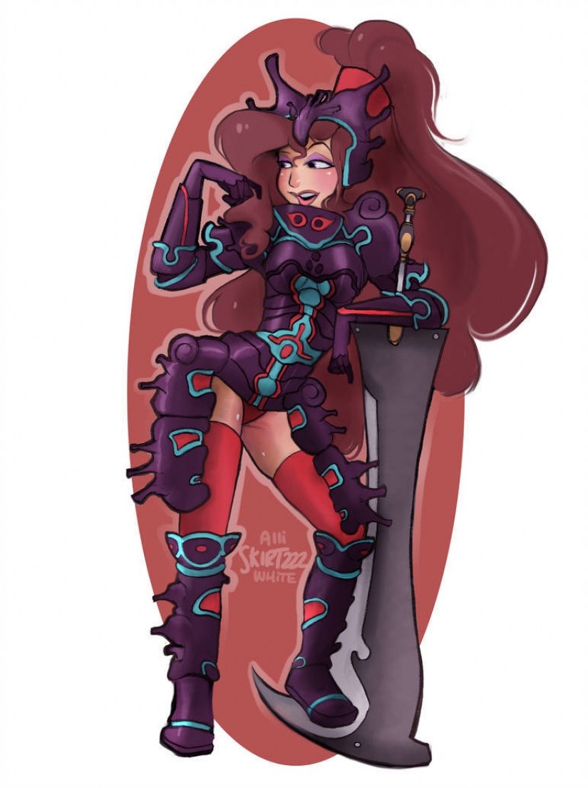 Artillero de la Nieve blanca, Berserker Pocahontas y otros la belleza de disney en la forma en que los personajes del juego