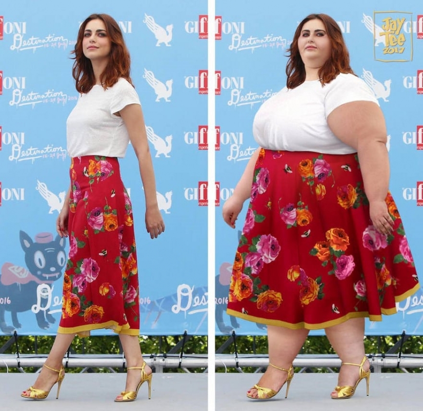 Artist adds star weight, wanting to show that beauty is all sizes