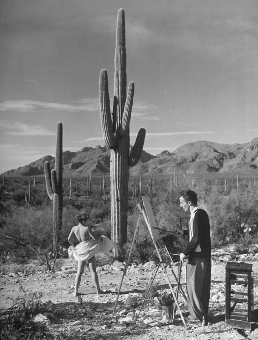 Artists and artist's model in frames of the legendary LIFE magazine Artists and artist's model in frames of the legendary LIFE magazine