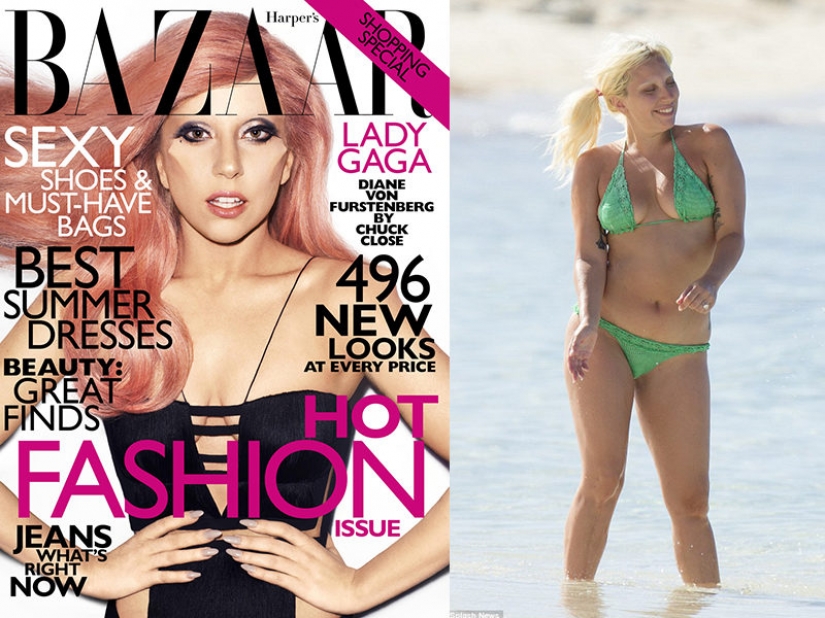 As the stars appear on the covers of magazines and in real life: from Britney Spears to Vanessa Paradis