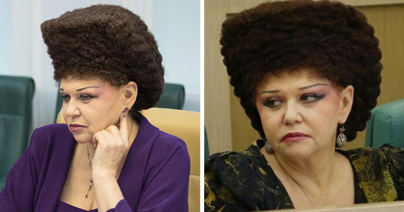 As Valentina Petrenko looked earlier without his famous hairstyle