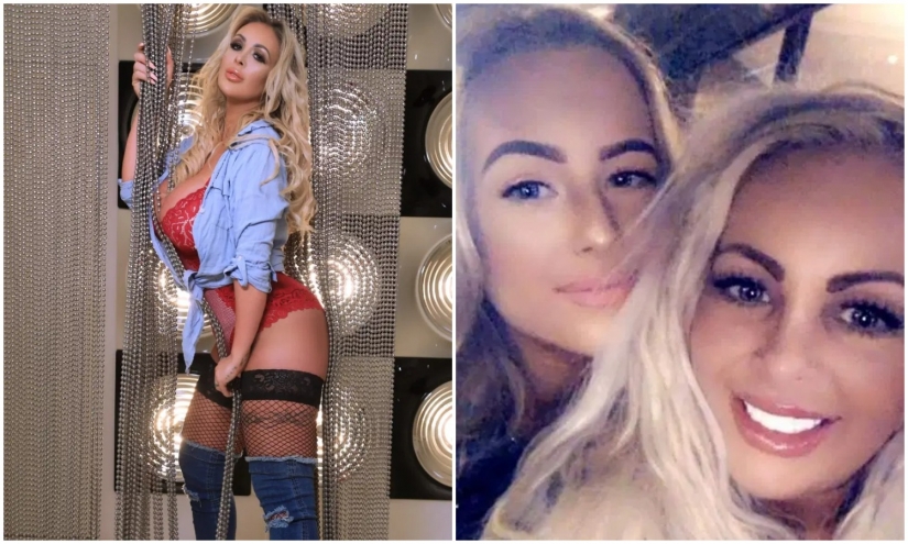 Ass for tip-top: the Briton made a butt lift to hang out with her daughter to bars