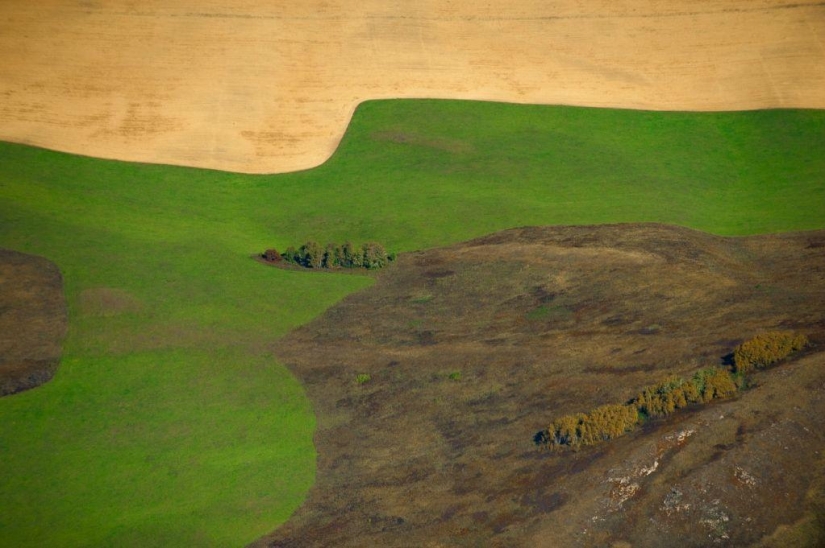 Autumn in the mountains of Kazakhstan from height of bird's flight