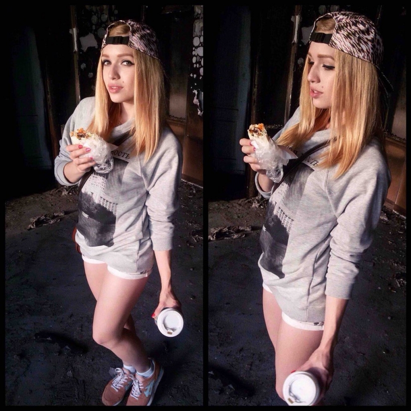 Beautiful girls and Shawarma: what could be better?