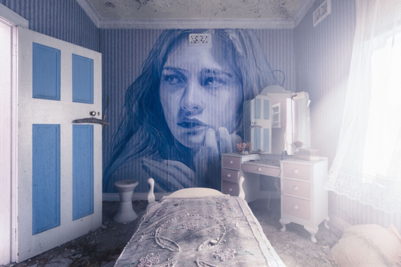 Belleza efímera: los retratos de las mujeres en las casas abandonadas