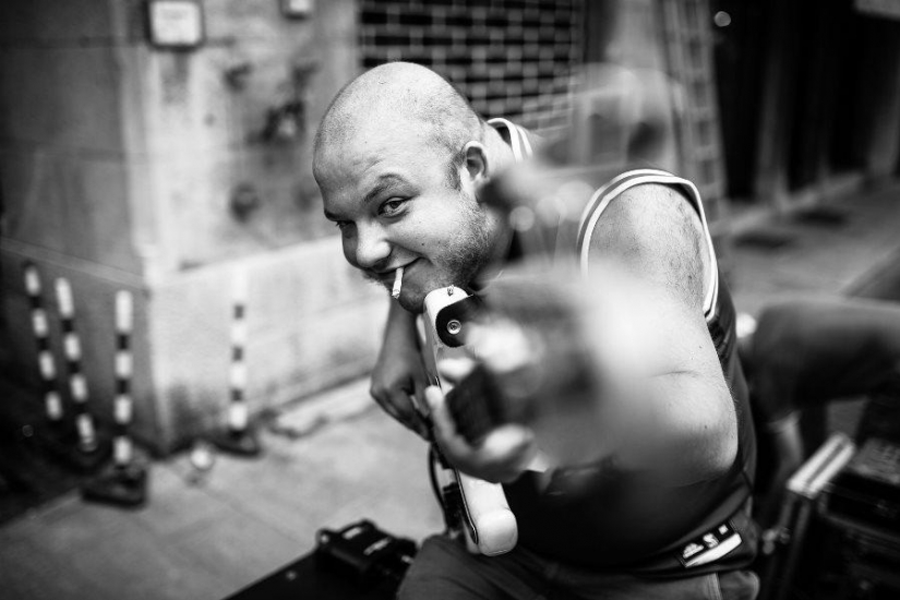 Black and white magic street portraits Giulio Magnifico