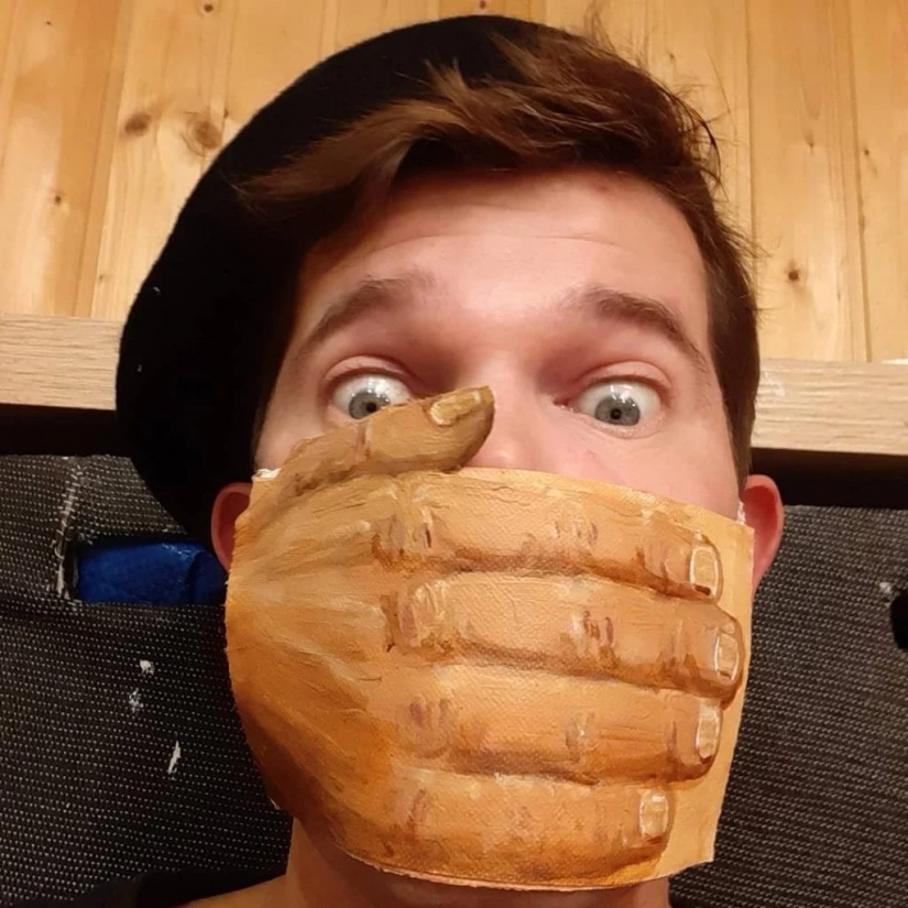 Cada día nueva máscara: desafío artista Austriaco sigue!