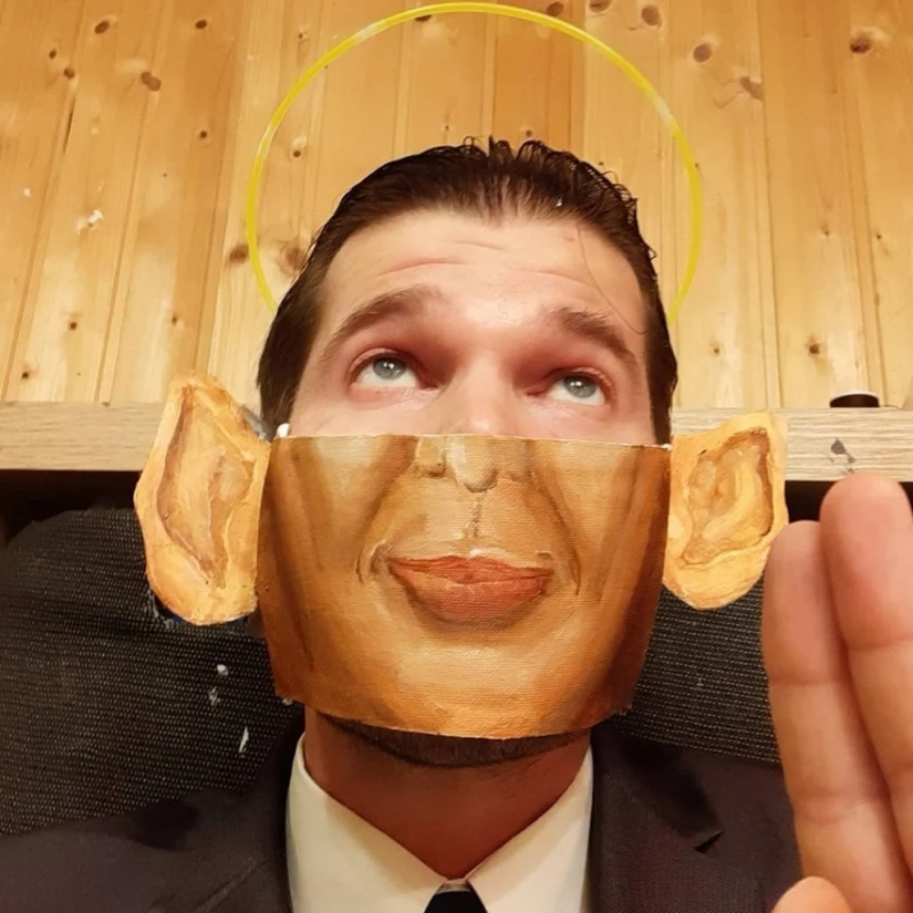 Cada día nueva máscara: desafío artista Austriaco sigue!