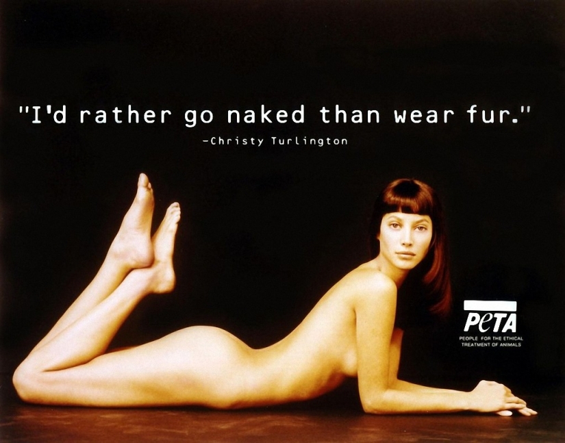Celebrities who undressed for participation in antimirova campaign PETA