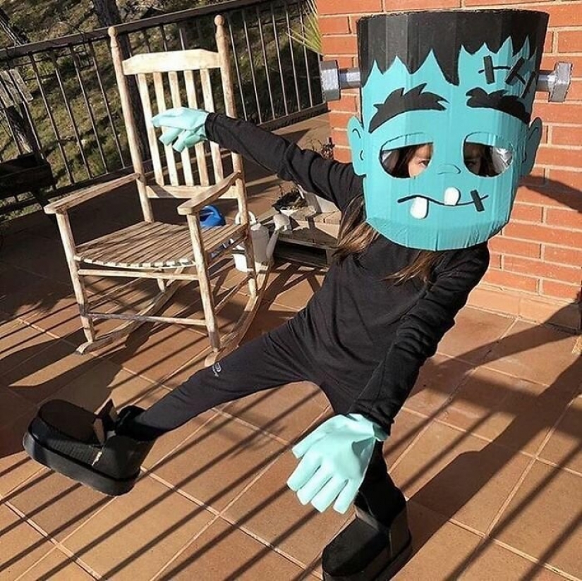 Cheap and creative: seamstress makes costumes out of cardboard