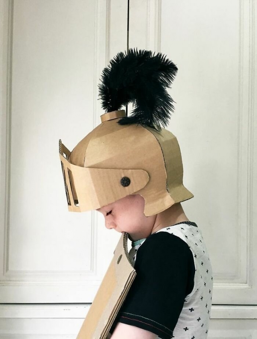 Cheap and creative: seamstress makes costumes out of cardboard