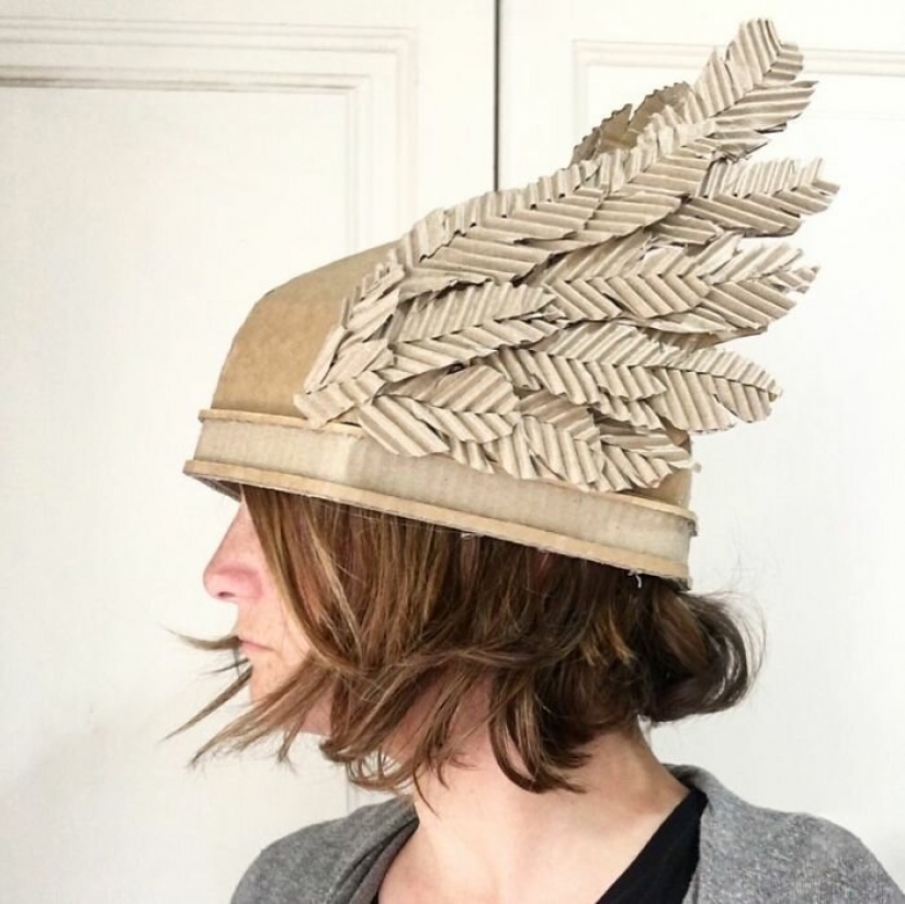 Cheap and creative: seamstress makes costumes out of cardboard