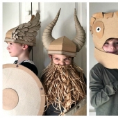 Cheap and creative: seamstress makes costumes out of cardboard