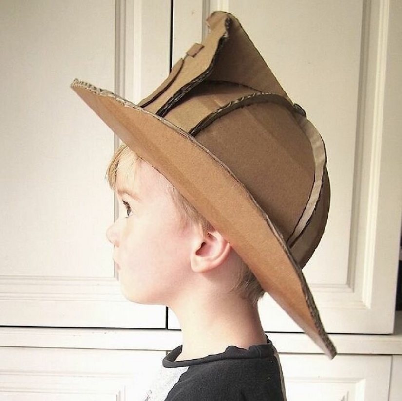 Cheap and creative: seamstress makes costumes out of cardboard