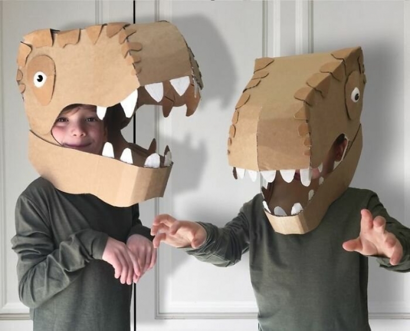 Cheap and creative: seamstress makes costumes out of cardboard