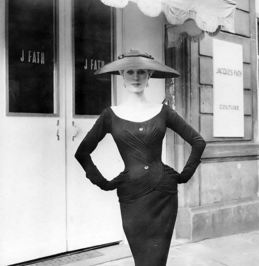 Classic elegance Dior: sophisticated designs in 1940-1960-ies on the streets of Paris