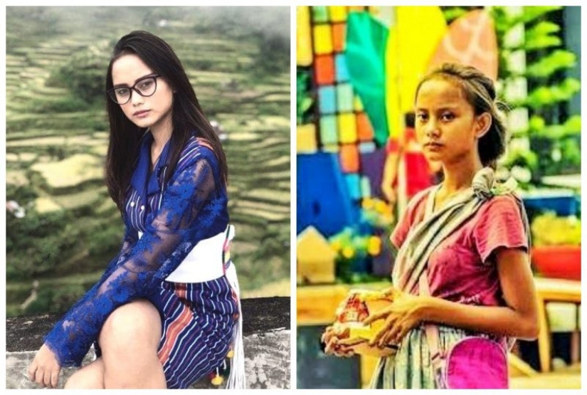 Como una niña, a mendigar en la calle, de repente se convirtió en un modelo de