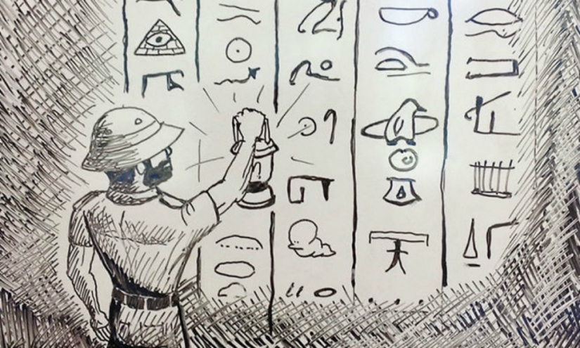 Creativo maestro de historia que cada día hace dibujos en el Tablero