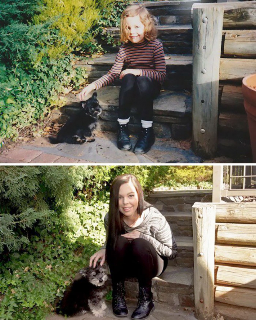 Crecieron juntos: los perros y sus dueños en el inicio de la amistad a través de muchos años