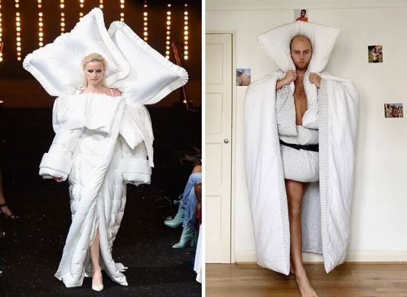 Cura para el aburrimiento: "alta moda" improvisado